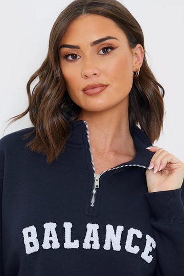 Balance Borg Embroidered Sweater